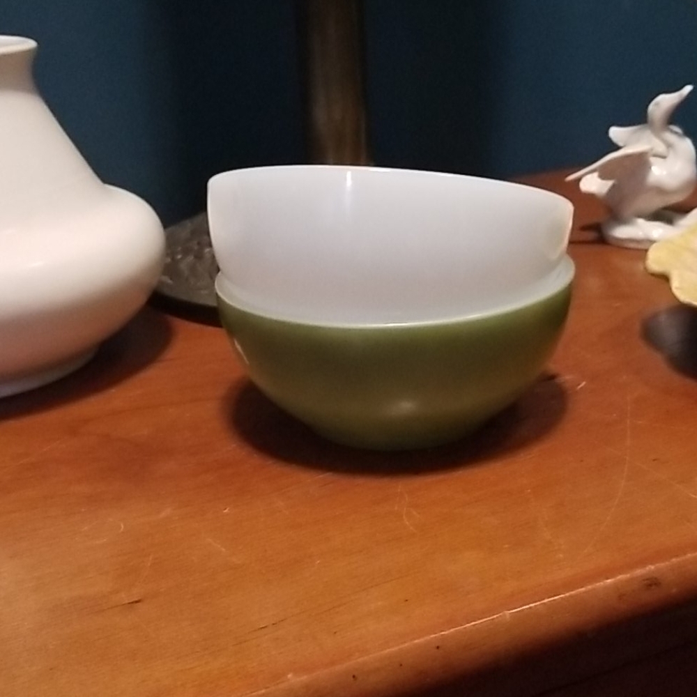 Fire King Green & White Prep Bowls (3 for $10)